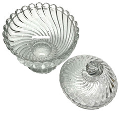 Vintage Candy Box Crystal From BACCARAT Bamboo Stamped