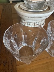Signed Saint-Louis France Cut Crystal Whiskey Tumblers Old Fashioned Pair