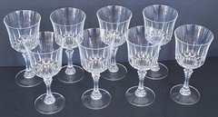 Set of 8 AVIGNON Cristal d’Arques 9.75 Ounce Crystal Water Goblets