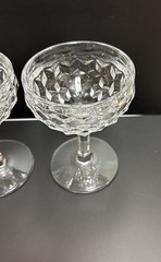 Vintage Fostoria American Cube Set of 3 Sherbets/Champagne 4.5” EUC