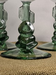 Cristal D’Arques Siesta Margarita Glasses Set 4 Cactus Stem Vintage Barware