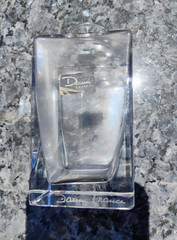 Perfume Bottle Hilton & McConnico Pate De Verre Blue Crystal Feather Daum France