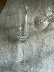 Vintage Cadillac 1999 24% Lead Crystal Champagne Flutes Set of 4 Made in USA