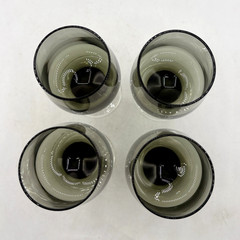 4 Sasaki Harmony Smoke Small Wine Sherry Glasses – Japan Vintage MCM 5″ H EUC