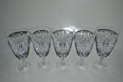 5 Vintage 4 Oz. Waterford Lismore WIne Glasses 5 1/2 Inch