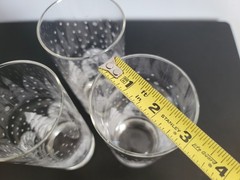 Set of 3 Vintage Libbey Snowy Pines White Trees Tumblers High Ball Glasses