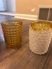 Vintage Fenton Hobnail French Flat Tumbler Mid Century Modern lot of 4