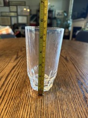 Clear Glass Tumblers 5.5” Heavy Bottom Set Of 4