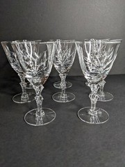 (8) Tiffin-Franciscan Pine Trio Cordial Glass READ Description
