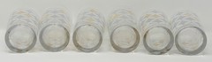 Vintage Libbey Frosted Gold Diamond Atomic MCM Highball Glasses Set of 6 Barware