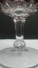 Victoria, Greensburg Glass Co, Goblet, Ruby Stain w/ Engraving, EAPG, c1892