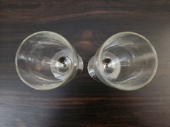 4 Footed Stemmed 4 oz Water Juice Wine Glasses Clear Smooth 2 styles