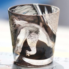 High-end Gifts Crystal Whisky Glass Edo Kiriko Glass Black with Gift Box 320ml