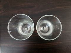 4 Footed Stemmed 4 oz Water Juice Wine Glasses Clear Smooth 2 styles
