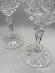 Galway Irish Crystal Kylemore Red Wine Glasses Set of 2 / 7.5” Tall