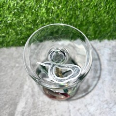 Floral Hand Painted Gilded Wine Art Glass AMADEO Verona ITALY Una Alla Volta