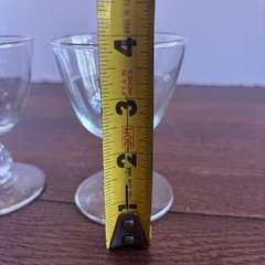 Vintage MCM Libbey Glass Company Starglow Liquor Cocktail Glass 3 3/4″ Set 2