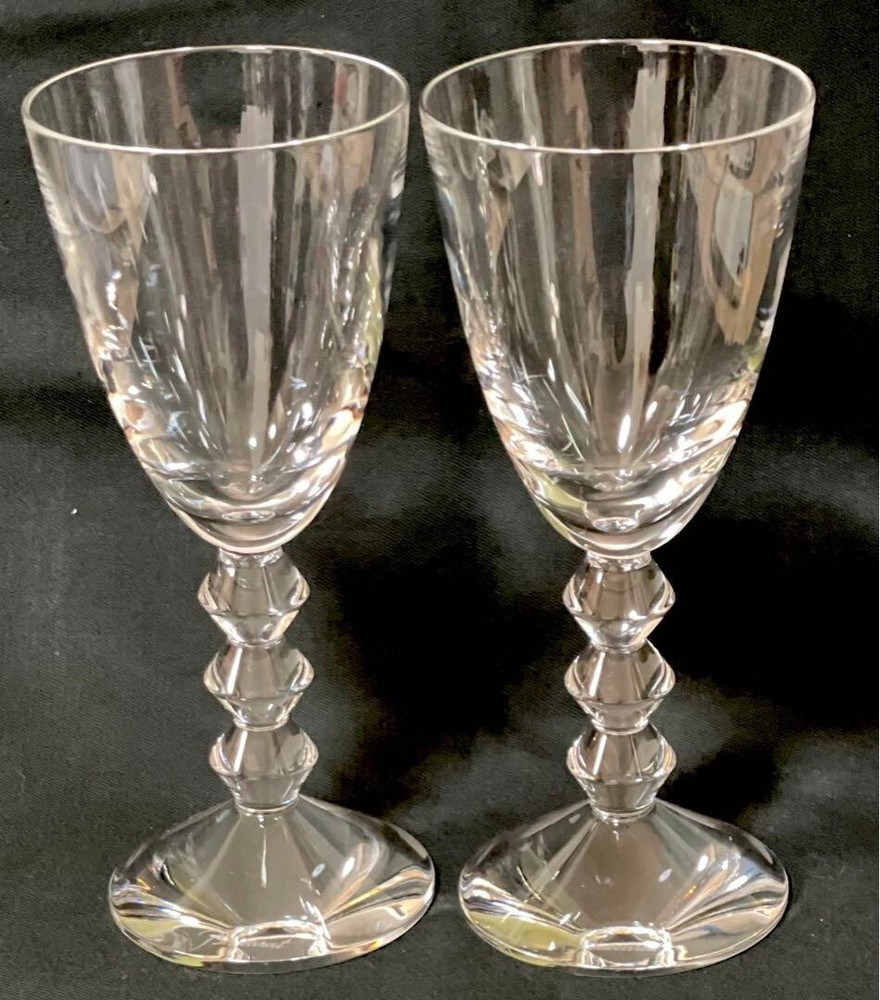 Baccarat Vega Fortissimo Crystal Wine Glass clear 2set no Box