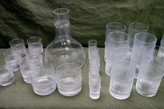Iittala Glass NIVA Highball Glass (es) Finland Textured Clear 5 5/8 «