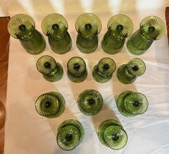 14x Bartlett Collins St Genevieve Green bullseye wine champagne sherbet iced tea