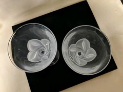 2 J.G. Durand Florence Wine Glasses