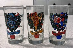 Vintage Indiana Glass Twelve Days of Christmas 12oz Set of 12 Tumblers COMPLETE