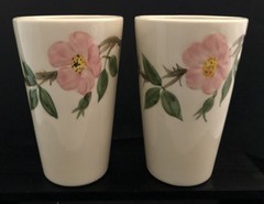 2 Vintage Franciscan Hand Painted Desert Rose 10 oz TUMBLERS Made in USA Mint