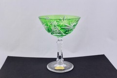 SET OF 6 BLEIKRISTALL HANDGESCHLIFFEN CUT TO CLEAR CRYSTAL CHAMPAGNE SHERBET