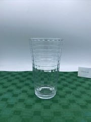 6” Checker Highball/Water Glass – Box Design – Nice Thick Glass EUC