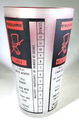 Vintage Thick Quality Esquire Federal Tumbler with Drink Recipes on the Outside