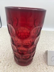 Vintage Imperial Glass Provincial Dark Ruby Flat Iced Tea/ Water Glass Tumbler