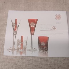 WATERFORD CRYSTAL SNOWFLAKE WISHES «JOY» RUBY CASED FLUTE, 2011 LIMITED ED NIB