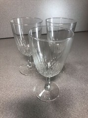 Set of 12 Vintage J.G.Durand France Diamant Blown Crystal Stemware NIB