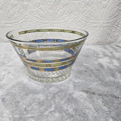 VTG Culver Mid Century Empress Ice Bucket Blue and Green 22k Gold