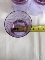 Cristal d’Arques Alexandrite Neodymium Color Changing Swirl Tumbler Set of Seven