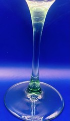 Cristal D’Arques Durand Margarita Glasses Sombrero Pattern Green Stemmed