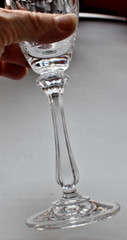 2 ~ MIKASA GOLD CROWN Champagne Flute Cut Crystal 8.5″ Gold Trim VTG 1983