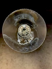 ANTIQUE Central Glass Works 1470 Clear Water (wine) Goblet 8.5″