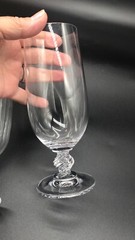 Villeroy & Boch VALLERY Clear Twist Spiral Stem Iced Tea Water Glass 7” Set of 2