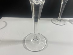 Set of 3 Waterford Millenium Happiness Crystal 9 1/4 Fluted Champagne Glasses