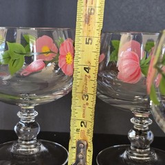 6 Franciscan Desert Rose Stemmed Custard Dessert Brandy Margarita Glasses