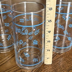 Vintage Corelle Drinking Glasses Subtle Blue Set of 3