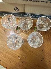 Waterford Crystal Cordial Liquor Glasses Clare Approximately 3 1/2 In Set Of 5