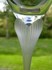 MIKASA SEA MIST CLEAR~WINE GLASS~GOBLET~STEM~8-3/8″~FROSTED~EUC