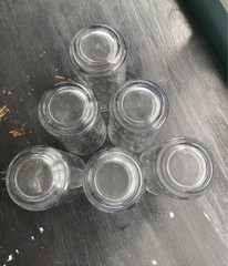 vintage drinkware set 6 libbey highball iced tea glasses optic dot fish scales
