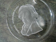 BELGIUM ORIGINAL VAL ST. LAMBERT CRYSTAL 8″ PLATES ETCHED FROSTED CLEAR PICK 1