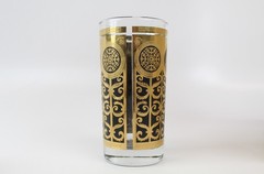 (6) Vintage 1965 Libbey 22K Gold Prudential High Ball Glasses SET 5.5″, NOS