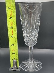 Waterford Lismore 7 1/4 Inch Irish Crystal Cut Glass Champagne Flute Ireland EUC