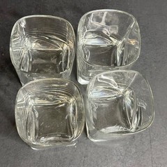 Set of 4 Vintage Durobor Hi Fi Heavy Bottomed 7 oz Rocks Glasses, Belguim
