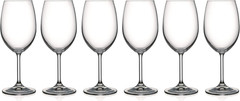 Elegant Crystal Goblet Glass Set of 6 – 24 Oz, Made in Europe